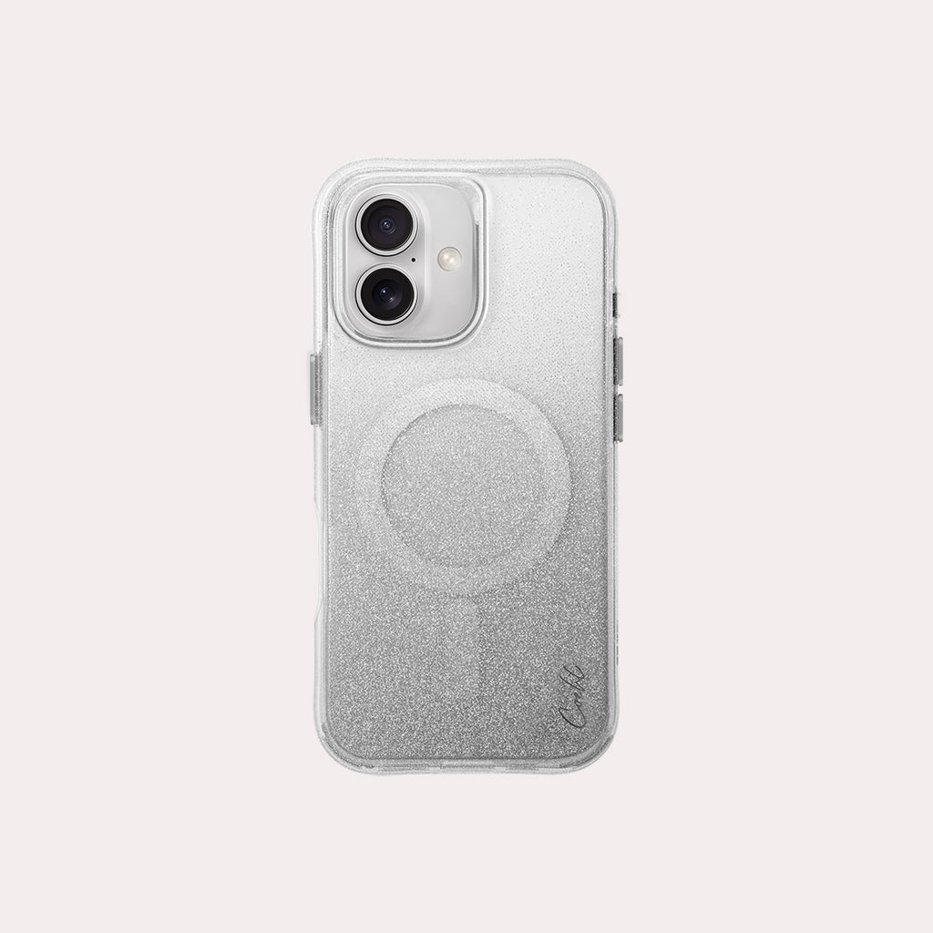 Presenting LUMINO— the iPhone 16 case, available in sparkling silver color