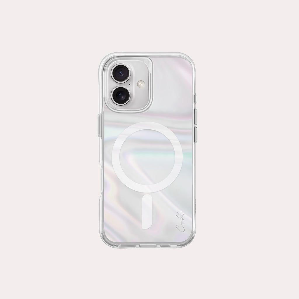 SAVON, the iPhone 16 phone case available in bubble prism color