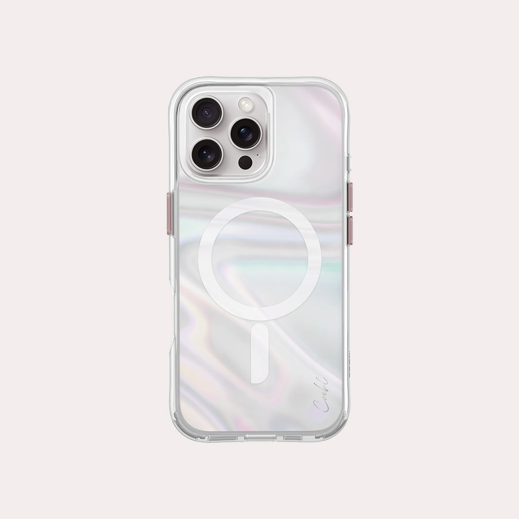 SAVON, the iPhone 16 Pro Max phone case available in bubble prism color