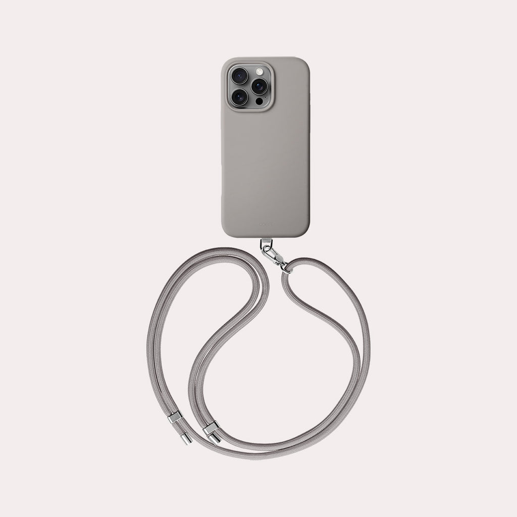 CRÈME, the iPhone 16 Pro case crafted from premium liquid silicone, now available in taupe grey color